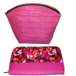 2 HOT PINK ZIPPER CASES - COSMETICS, ART SUPPLIES, ORGANIZER